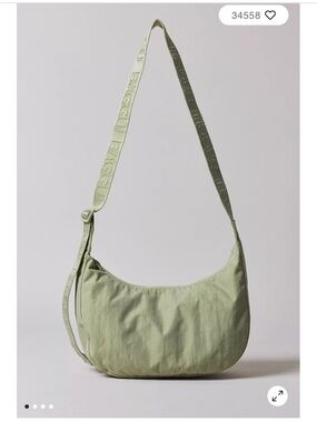 BAGGU Celadon Medium Crescent Crossbody Bag Purse NEW NWT